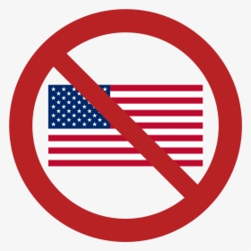 File - Anti-american - Svg - Kennedy Space Center - Us Flag Crossed Out, HD Png Download, Transparent PNG