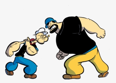 Image Of Popeye Vs Bluto - Brutus Y Popeye, HD Png Download, Transparent PNG