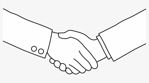 Black And White Handshake Line Art - No Handshake Clip Art, HD Png Download, Transparent PNG