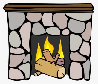 Fireplace Clipart Cozy Fireplace - Club Penguin Fireplace, HD Png Download, Transparent PNG