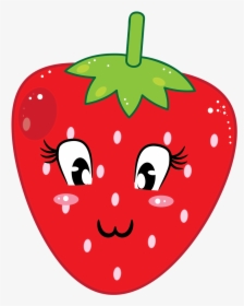 This Cute Cartoon Strawberry - Strawberry Clipart Cute, HD Png Download, Transparent PNG