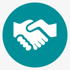 Shaking Hands Icon - Circle Blue Handshake Icon, HD Png Download, Transparent PNG
