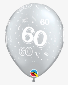 Transparent 1 Añito Cumpleaños Png - 60th Birthday Balloons Silver, Png Download, Transparent PNG