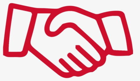 Handshake Clipart Red - Shaking Hands Red Clipart, HD Png Download, Transparent PNG