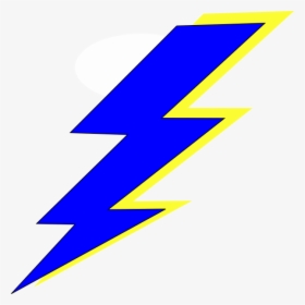 Transparent Screws Clipart - Blue And Yellow Lightning Bolt, HD Png Download, Transparent PNG