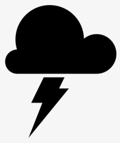 Storm Weather Symbol Of A Dark Cloud With A Lightning - Storm Cloud Icon, HD Png Download, Transparent PNG