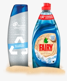 Head & Shoulders Shampoo Bottle And Fairy Washing Up - Fairy Bottle Ocean Plastic, HD Png Download, Transparent PNG