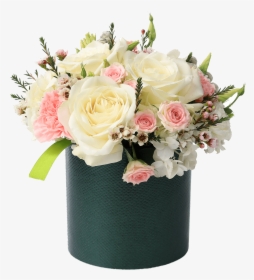 Round Sewed Flower Box With Lid Tube Flower Box - Flower Box Png, Transparent Png, Transparent PNG