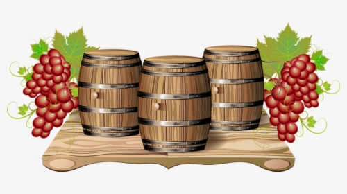 Free Wine Grapes Png - Wine Barrels Cartoon, Transparent Png, Transparent PNG