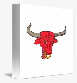 Texas Longhorn Red Bull Drawing - Bull, HD Png Download, Transparent PNG