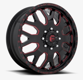 Fuel Dually Wheels Ff19d - Black And Red Dually Wheels, HD Png Download, Transparent PNG
