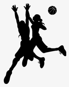 Free Girl Basketball Player Silhouette Png - Streetball, Transparent Png, Transparent PNG
