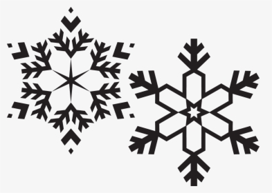 Snowflake Drawing Christmas - Snowflake Png Black And White, Transparent Png, Transparent PNG