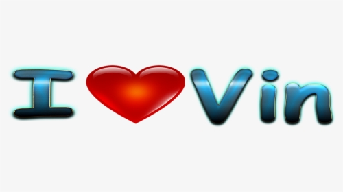 Vin Love Name Heart Design Png - Heart, Transparent Png, Transparent PNG