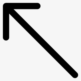 Thin Left Up Arrow - Arrow Pointing Left Up, HD Png Download, Transparent PNG