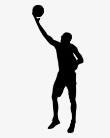 Basketball Player Silhouette - Basketball Player Silhouette Png, Transparent Png, Transparent PNG