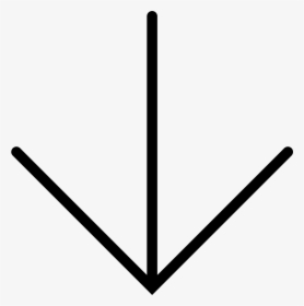 Thin Download Arrow - Thin Down Arrow, HD Png Download, Transparent PNG