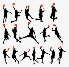 Basketball Silhouette Football Player - Basketball Vector, HD Png Download, Transparent PNG