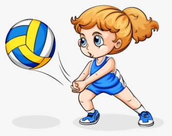 Volleyball Play Girl Clip Art - Play Volleyball Clipart, HD Png Download, Transparent PNG