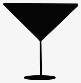 Transparent Martini Glass Clipart - Black Martini Glass Clipart, HD Png Download, Transparent PNG