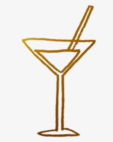 Cocktail Glas Gold Png, Transparent Png, Transparent PNG