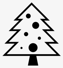 Christmas Tree With Dots - Black And White Abstract Pine Tree, HD Png Download, Transparent PNG
