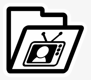 Mono Folder Video Clip Arts - Open File Icon Png, Transparent Png, Transparent PNG