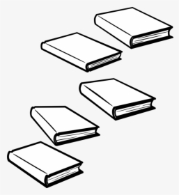 Transparent Books Drawing Png - Five Books Clipart Black And White, Png Download, Transparent PNG