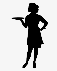 Waitress Silhouette Clipart , Png Download - Waitress Silhouette, Transparent Png, Transparent PNG