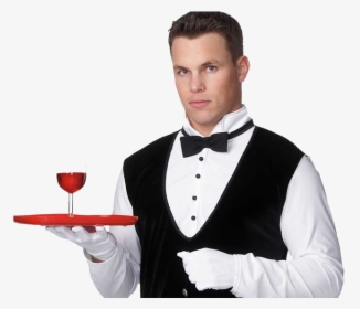 Transparent Waiter Silhouette Png - Hotel Waiter, Png Download, Transparent PNG