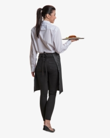 Cut Out Woman Waitress With Foow, Professions And Services - Waiter Png, Transparent Png, Transparent PNG