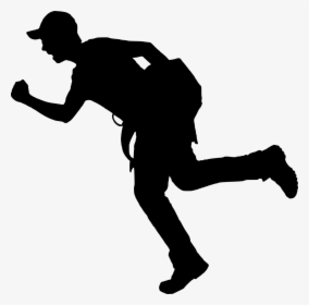 Silhouette, Isolated, Traveller, Runner, Young, Black - Traveller Silhouette Png, Transparent Png, Transparent PNG