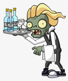 Waiter Zombie Hd - Plants Vs Zombies Girl Zombie, HD Png Download, Transparent PNG
