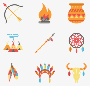 Color American Indigenous Elements - Native American Icons, HD Png Download, Transparent PNG