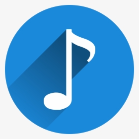 Music Note In The Blue Button - Music Logo Png Blue, Transparent Png, Transparent PNG