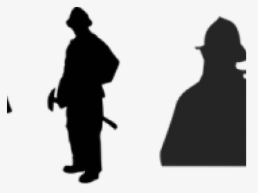 Firefighter Silhouette Cliparts - Firefighter Silhouette Clip Art, HD Png Download, Transparent PNG