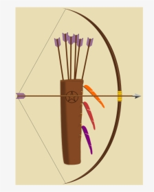 Ranged Weapon,larp Arrows,quiver - Clipart Bow And Quiver Of Arrows, HD Png Download, Transparent PNG