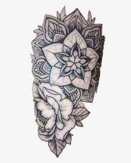 flower tattoo line drawing