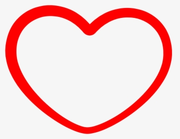 Heart Png Outline Transparent - Red Heart Outline Transparent Background, Png Download, Transparent PNG