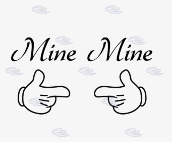Mickey Mouse Hands Pointing - Calligraphy, HD Png Download, Transparent PNG