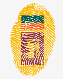 Sri Lanka Flag Fingerprint Free Picture - Sri Lanka Flag Fingerprint, HD Png Download, Transparent PNG