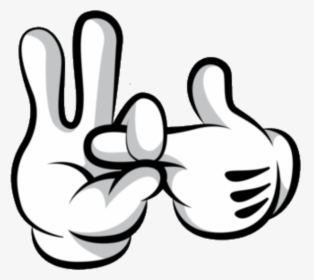 Drawn Hand Gesture Mickey - Mickey Mouse Hand Signs Sex, HD Png Download, Transparent PNG