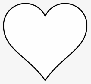 Blank Heart Clip Art - White Love Heart Vector, HD Png Download, Transparent PNG