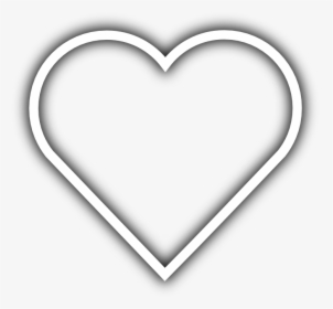 White Heart Shape Png Graphic Stock - White Love Heart Outline, Transparent Png, Transparent PNG