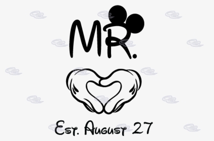 Mr Mrs Mickey Mouse T Shirt Groom Bride, HD Png Download, Transparent PNG