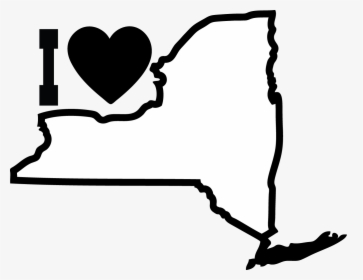 Images For Black Heart Outlines - New York Colony Outline, HD Png Download, Transparent PNG