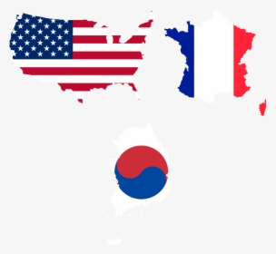 United States Of America , France, And South Korea - Us To Mexico Map, HD Png Download, Transparent PNG
