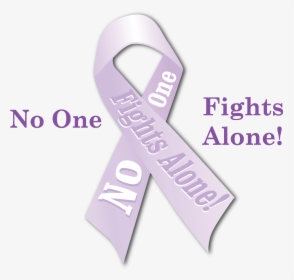 No One Fights Alone Cancer Ribbon, HD Png Download, Transparent PNG