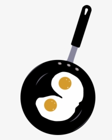 Pan With Fried Eggs - Vector Egg In Pan Png, Transparent Png, Transparent PNG