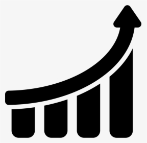 Finances Stats Bars Graphic With Up Arrow - Arrow Going Up Png, Transparent Png, Transparent PNG